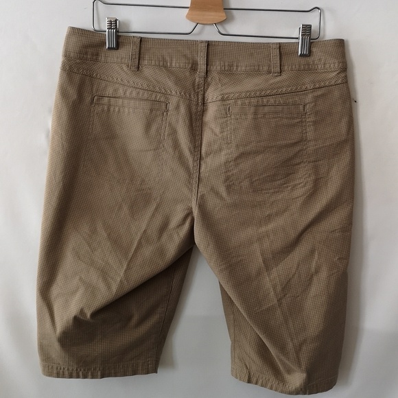 Women's Mountain Hardwear Golf/Biz Casual Walking Shorts Size 10 Khaki Gingham - Picture 5 of 8